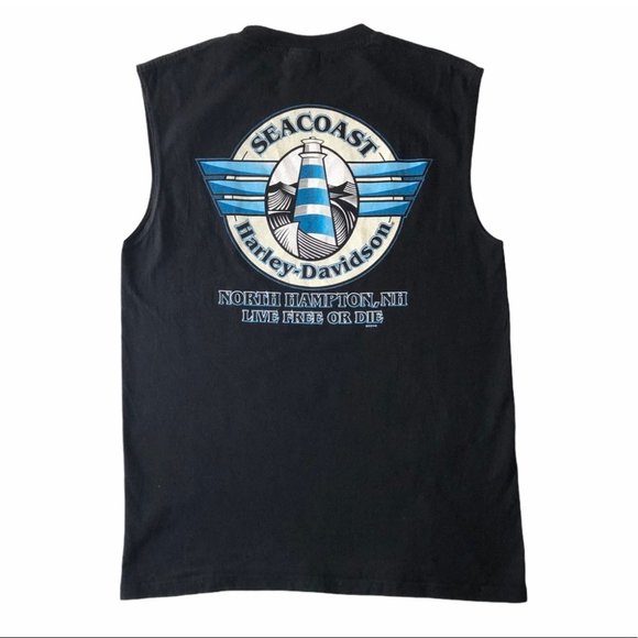 Harley-Davidson Men’s Black Skull Sleeveless Shirt - Picture 2 of 9